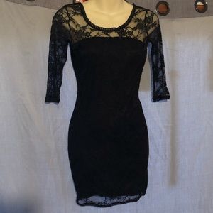 H&M black lace dress